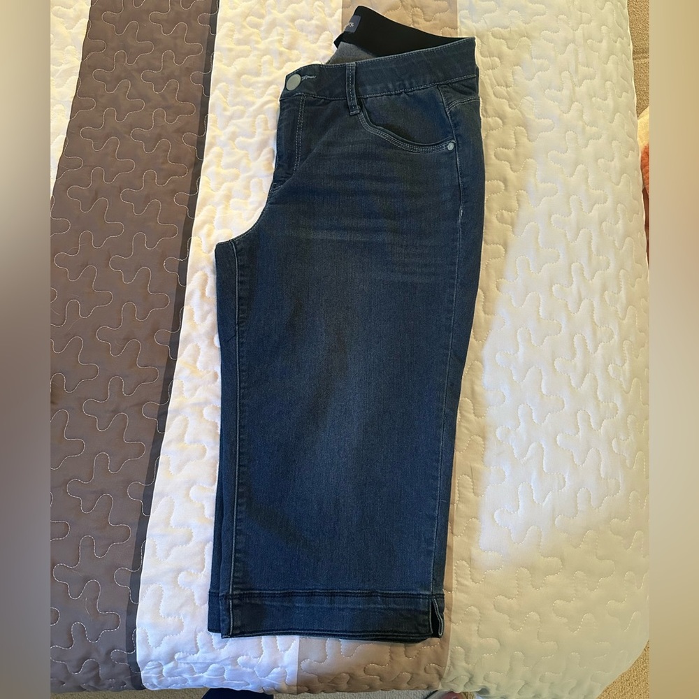 Democracy Blue Denim Capris Jeans Womens 16W
